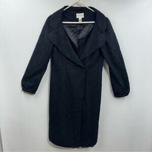White House‎ Black Market Lace Overlay Black Jacket Coat Long Dressy  Size M